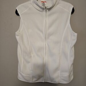 Danskin White Sleeveless Jacket